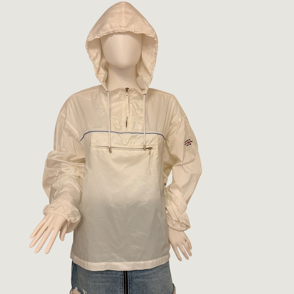 Ralph Lauren Polo Jeans Co White Ripstop Nylon Anorak Windbreaker Jacket XL